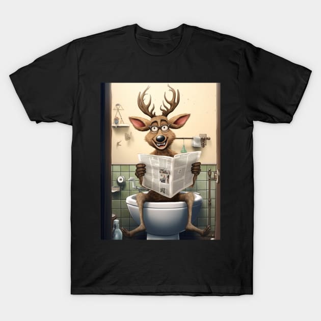 Morning News with Mr. Antler T-Shirt by vk09design